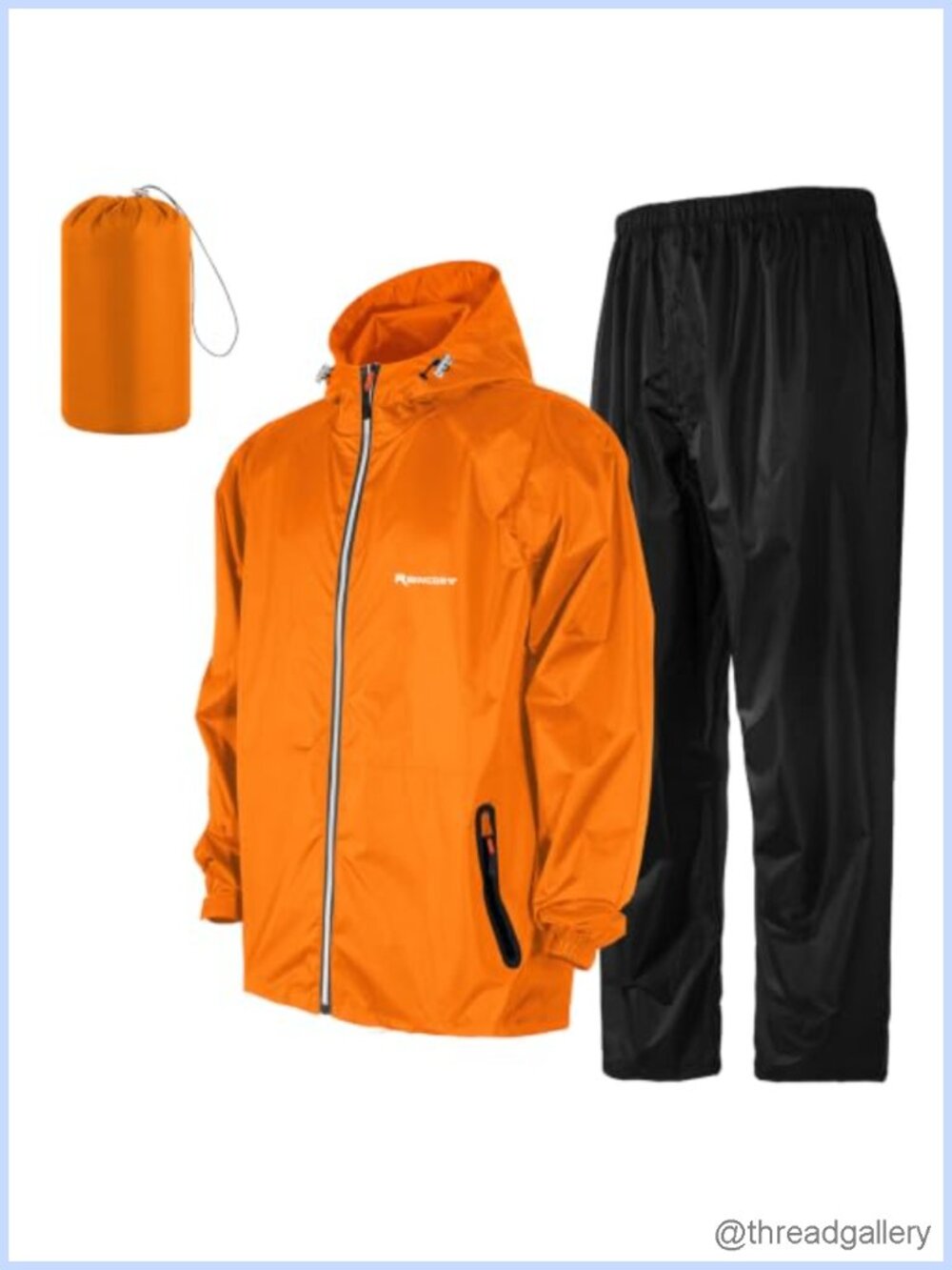 Waterproof Rain Suit Jacket & Pants Set with Hood Reflective